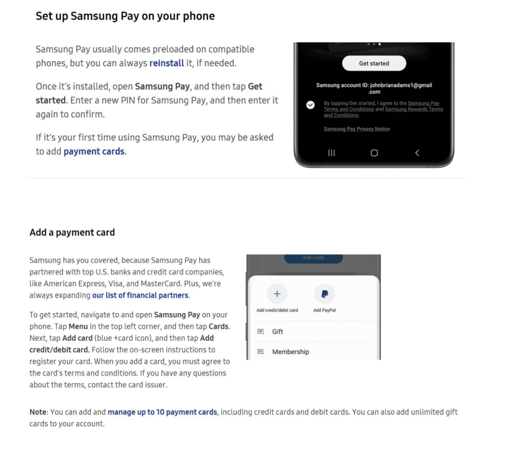 mobile wallet instructions for samsung